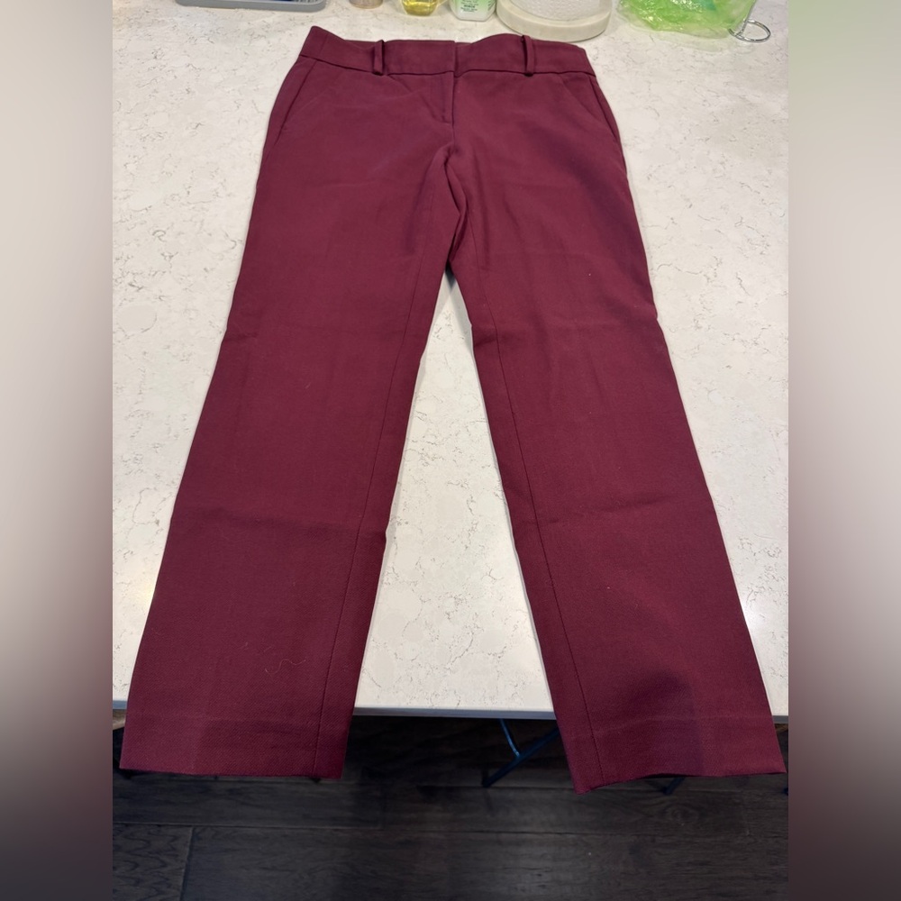 LOFT Maroon Marissa Skinny Dress Pants